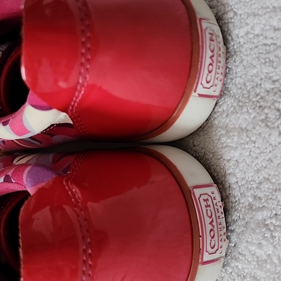 Coach Women's Barrett Pink and Purple Sneaker Size 8 Preowned - Picture 9 of 12